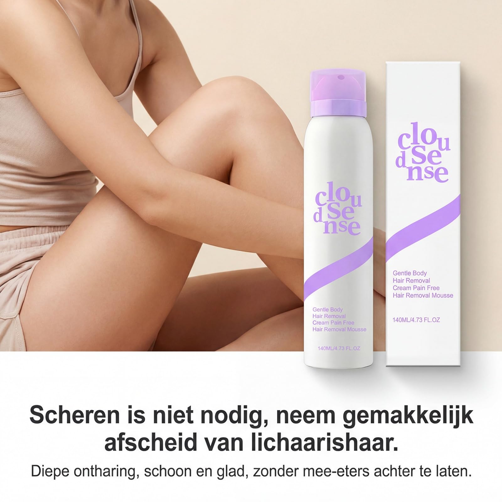 Sonipure Hair Removal Spray, Espuma Para Depilar, Hair Removal Cream for Sensitive Skin – Fast-Acting, With Aloe & Hyaluronic, Bikini Pain-Free Acid Spray Depilatory