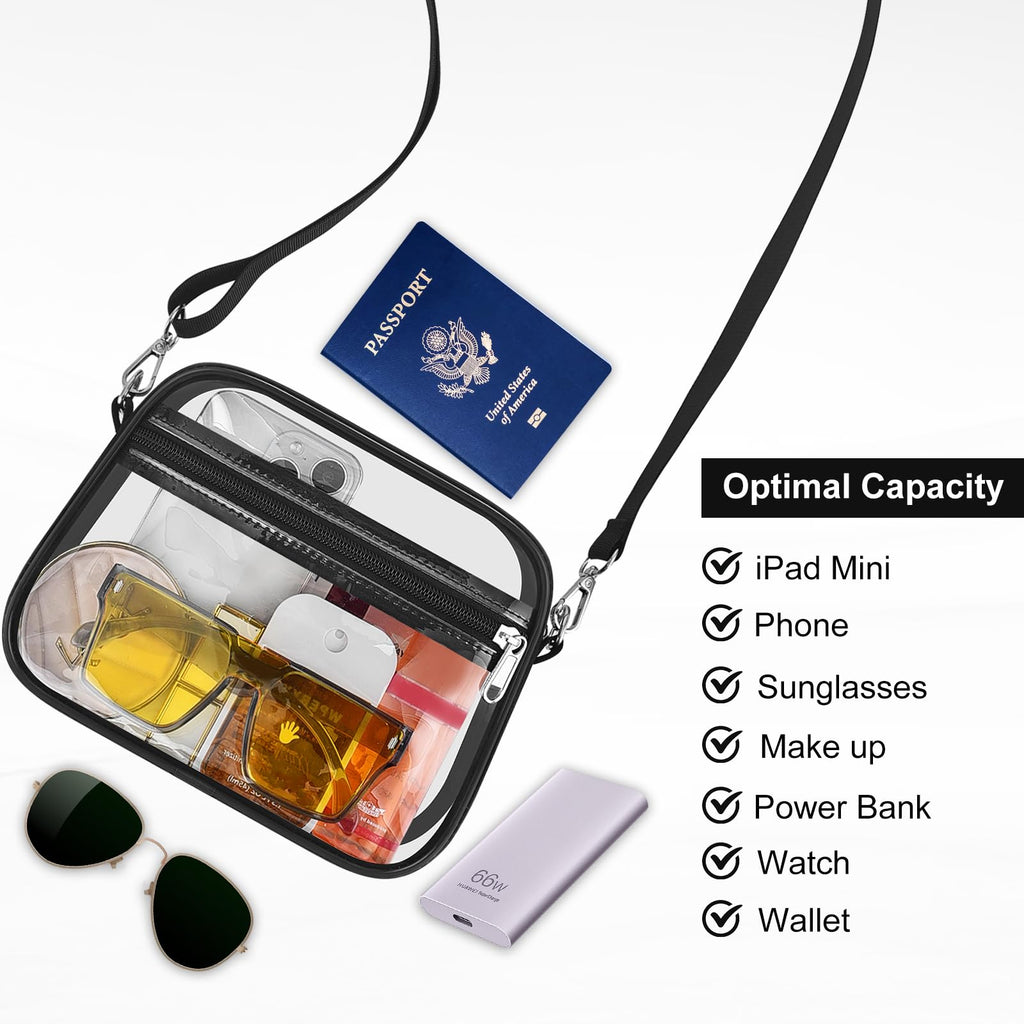 USPECLARE Clear Bag for Stadium Events Clear Sports Fan Handbags Purses