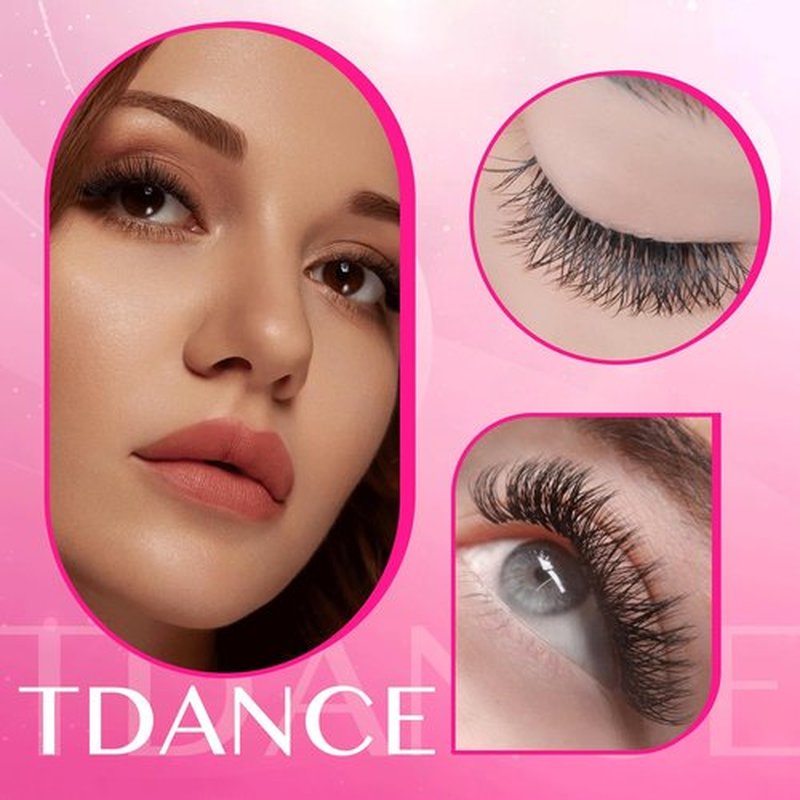 TDANCE YY Lash Extensions Premade Volume Eyelash Fans YY Lashes Matte Black W Lashes Extensions(W-4D-0.07-M,8-15 mm)