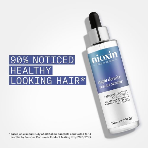 Nioxin Night Density Rescue Serum - Overnight Hair Thickening Treatment | Protects Against Breakage | 2.4 Fl Oz