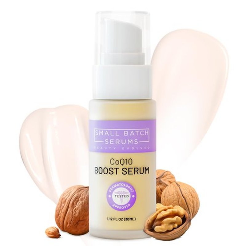 CoQ10 Pure Boost Glowing Face Serum - Coenzyme Q10 Serum with Hyaluronic Acid & Vitamin E for Enhanced Anti Aging Skin Care - Hydrating Hyaluronic Acid Facial Serum - Made in USA