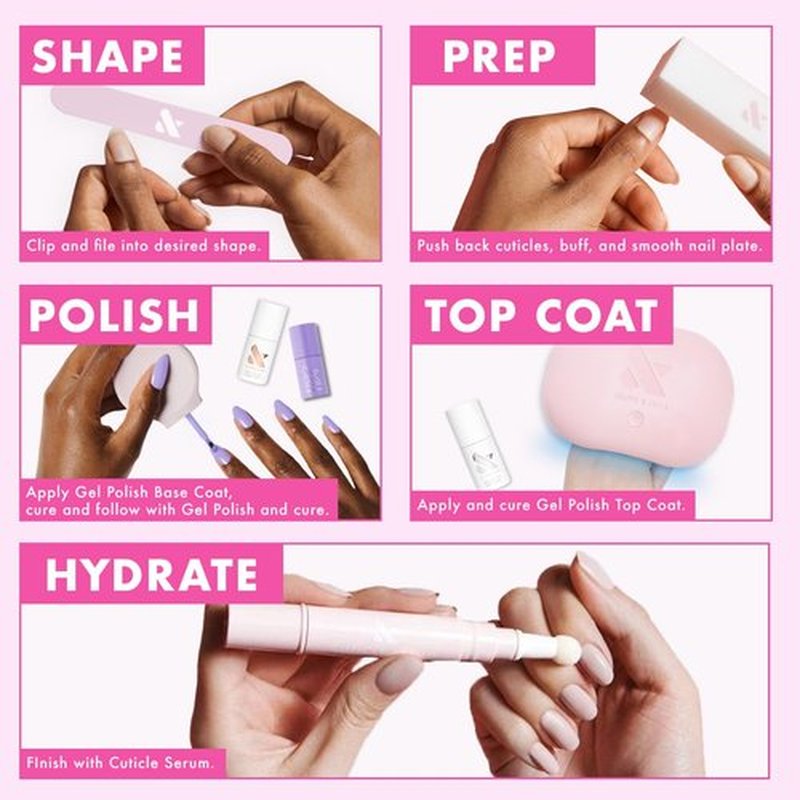 Olive & June Gel Polish Top Coat | UV LED Nail Lamp Needed | Long Lasting Formula | Up to 21 Days of Wear | Damage-Free Removal | Salon-Quality Manicure, Pedicure at Home | Vegan,HEMA-Free,Cruelty-Fre