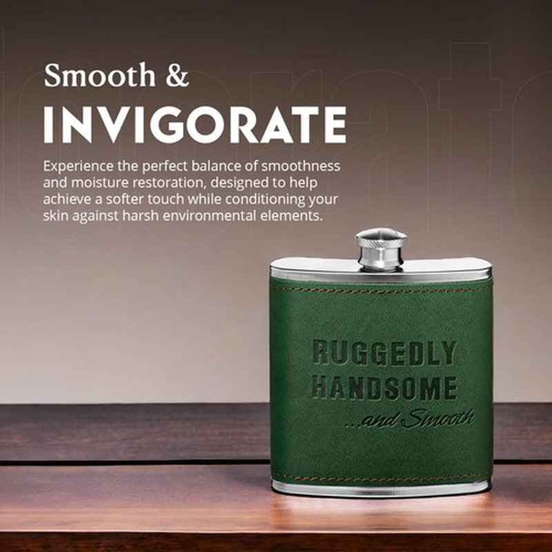 Ruggedly Handsome Aftershave - Soothing Men's Face Moisturizer with Menthol - 240ml Travel Size