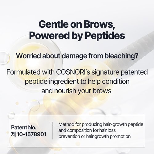 COSNORI Easy Brow Tone Changer – Gentle Lightening Formula for Soft, Natural Look – Brow Bleach Kit, Easy At-Home Application, Quick Results in 2–3 Minutes, 5 Applications
