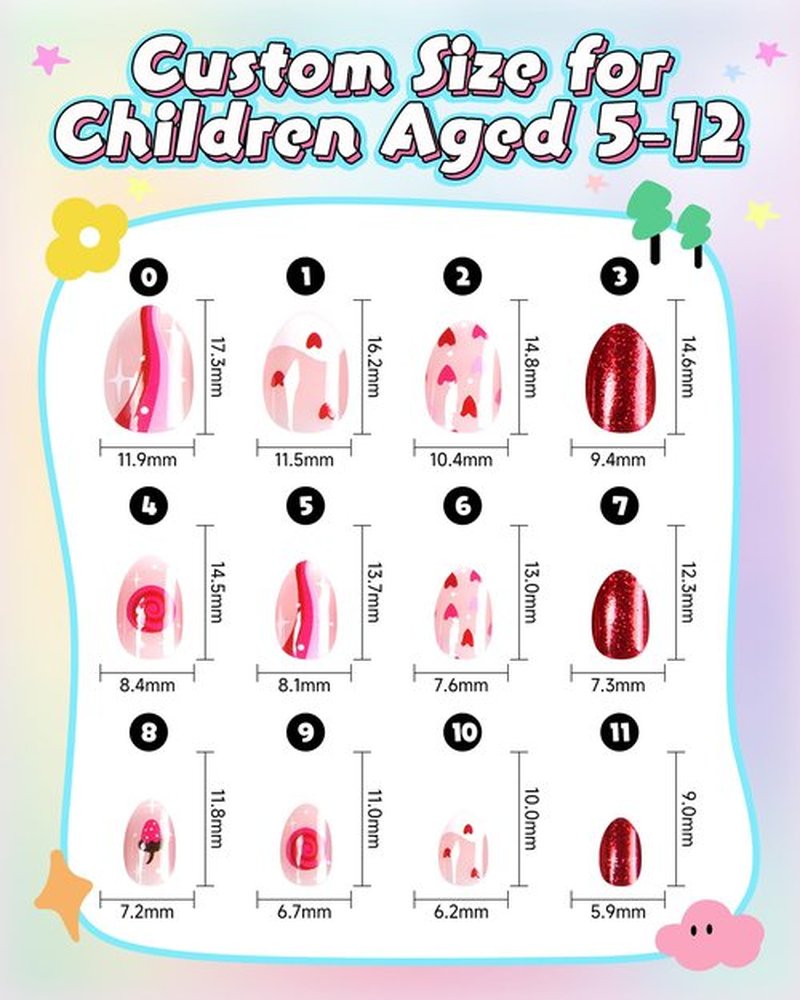 Press on Nails for Kids,tween Girls Trendy Stuff Fake Nails Kit,Pre-glue Glitter Stick on Nails for Kids 6-12 years old, Great for Girl Birthday Gifts,Parties&Makeovers Decoration