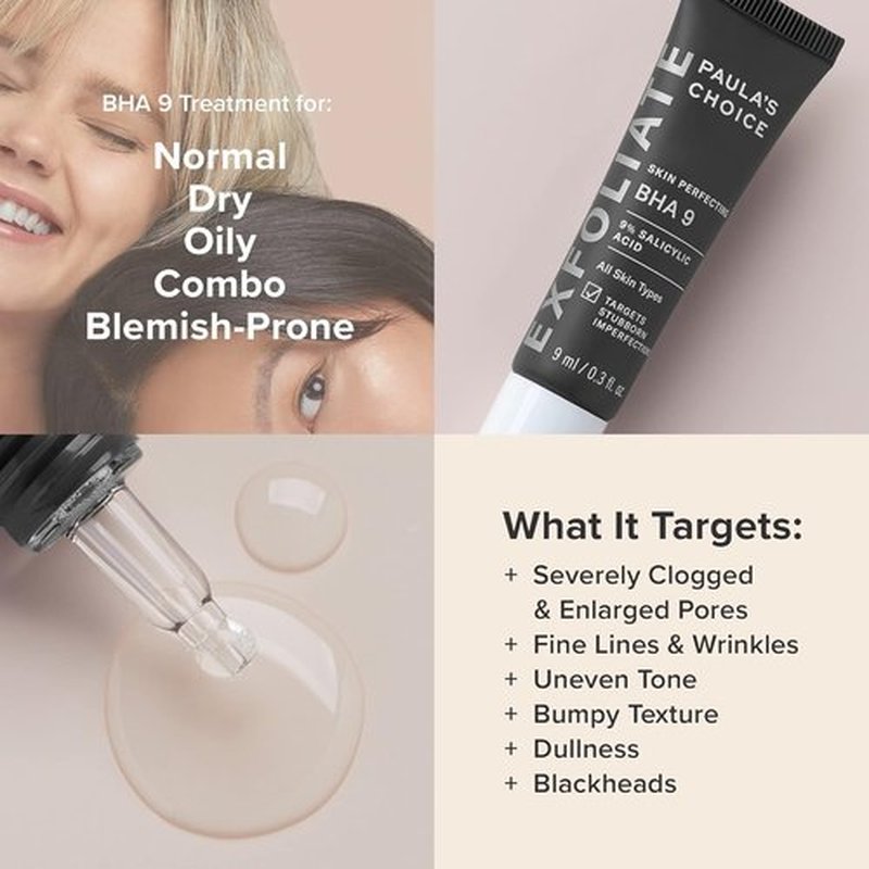 Paula's Choice SKIN PERFECTING BHA 9 Spot Treatment - 9% Salicylic Acid for Pores & Wrinkles | 0.3oz, Fragrance-Free