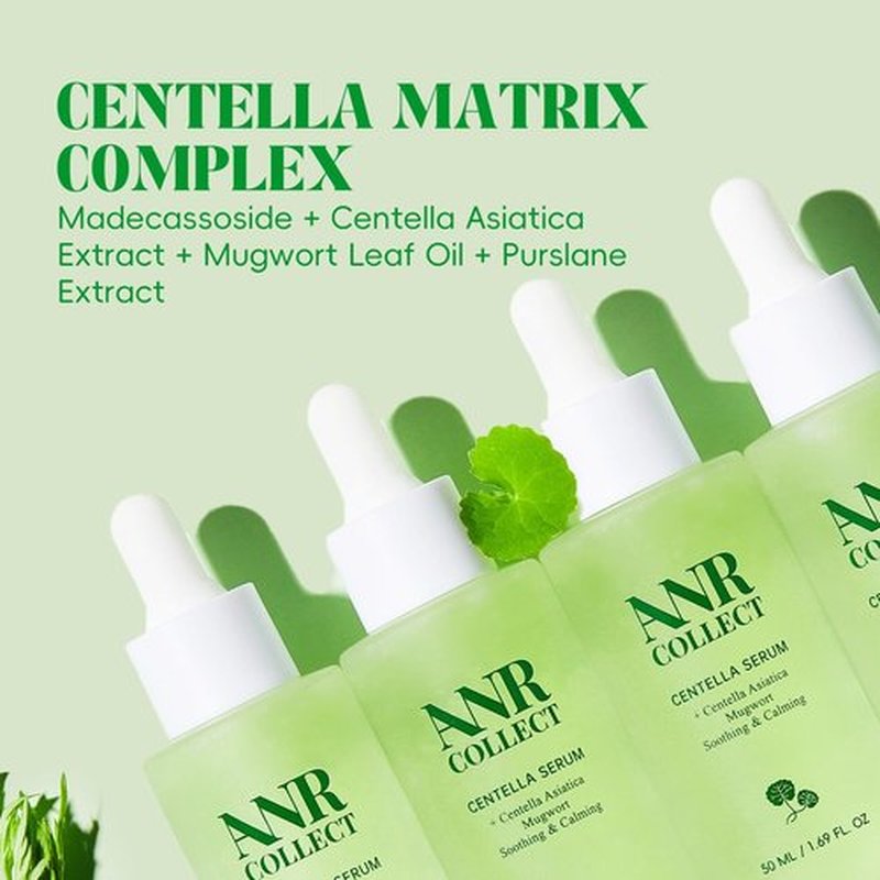 Centella Asiatica Serum Ampoule 1.7 fl. oz(50ml), Soothing & Calming Skincare for Sensitive, Redness, Dry & Acne-Prone Skin, Serum with Mugwort & Cica