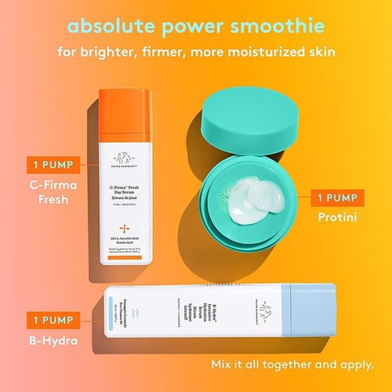 Drunk Elephant C-Firma Fresh Day Serum & B-Hydra Intensive Hydration Serum - Firming, Brightening Duo for All Skin Types (1.69 Fl Oz)