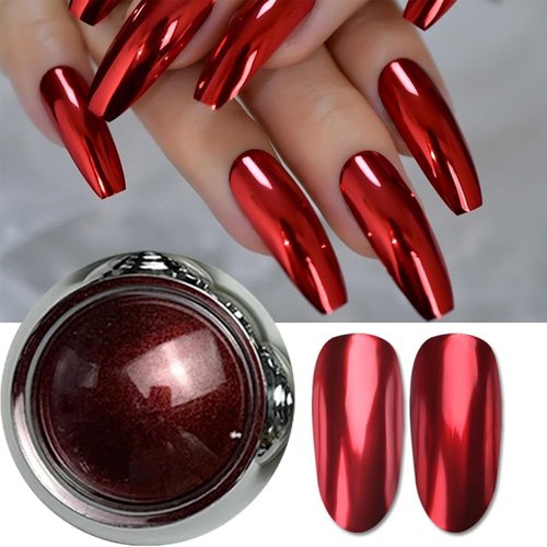 6 Colors Chrome Nail Powder Aurora Nail Powder Iridescent Pearl Nail Art Powder Metallic Mirror Effect Pigment Glitter Dust Kit Nail Art Supplies for Gel Polish Nail