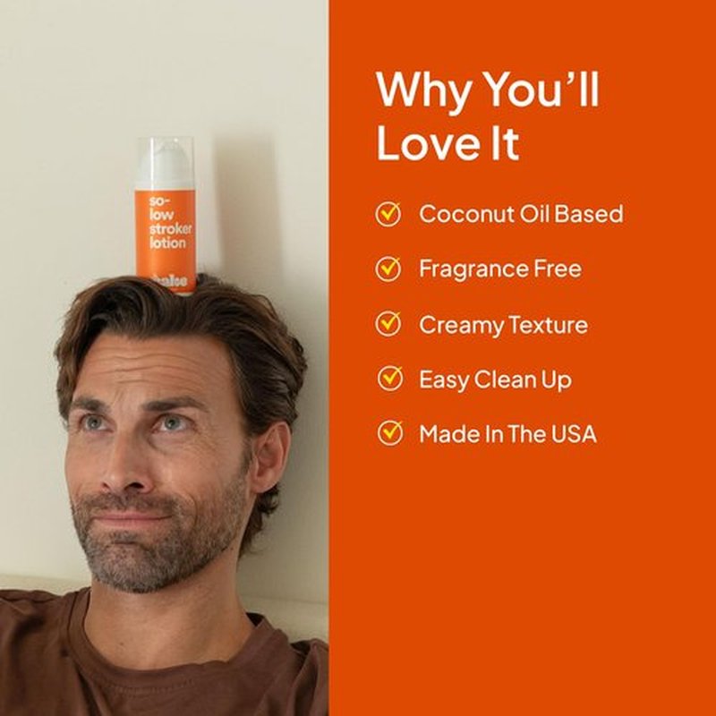 Hello Cake So-Low Stroker Lotion - Below the Belt Solo Cream for Men, Natural Moisturizing Ingredients Coconut Oil, Avocado Oil, Aloe Vera, 3.3 fl oz