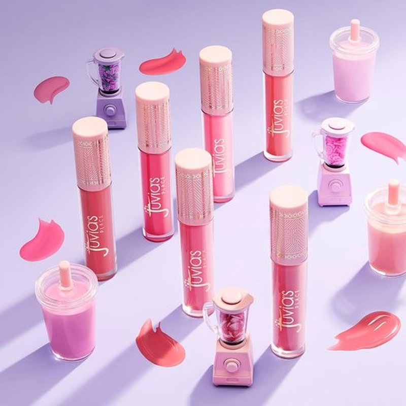 Juvia's Place Smoothie Lip Gloss - Hydrating Pink Velvet Cream Lipgloss | Non-Sticky Plumping Formula with Cocoa Butter & Chia Oil