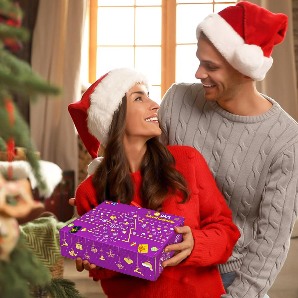 Advent Calendar 2025-12 Days of Christmas Advent Calendar for Women, Mom, Wife, Girlfriend, Sister, Her - Unique Lavender Spa Gifts Basket Set Includes Coffee Mugs, Scented Candle, Bath Salt, Soap