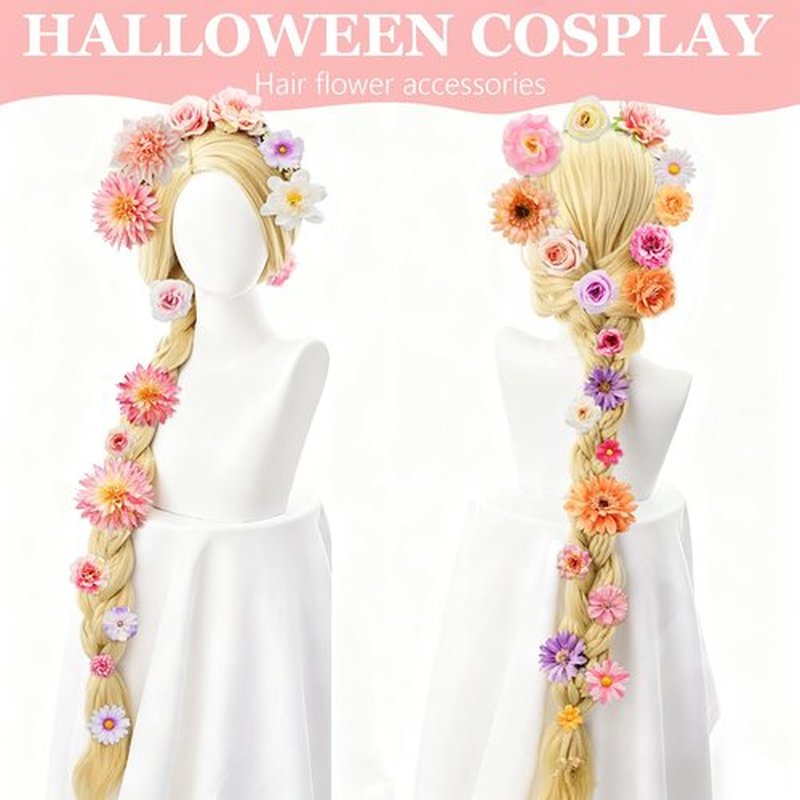 36 Pack Flower Hair Clips Rose Hair Accessories for Women Boho Bride Flower Claw Clip Side Hair Clip Hairpin Brooch Pin Headpiece for Girls Wedding