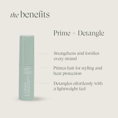 L'ANZA Healing Strength Detangling Primer - Leave-In Hair Detangler for Breakage Prevention & UV Protection | Color Safe, Sulfate Free