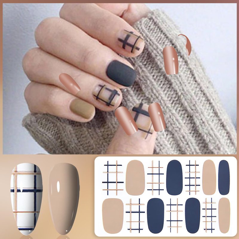 WOKOTO 30 Sheets Full Nail Stickers Mix Design Nail Polish Strips Glitter Nail Art Stickers For Women Nails With Nail File Self Adhesive Gel Nail Strips Nail Design Stickers Nail Color Strips Wraps