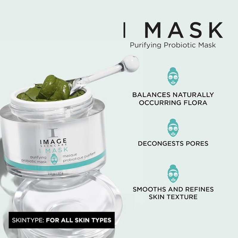IMAGE Skincare I MASK - Purifying Probiotic Clay & Charcoal Facial Mask | Refine & Balance, 2 oz