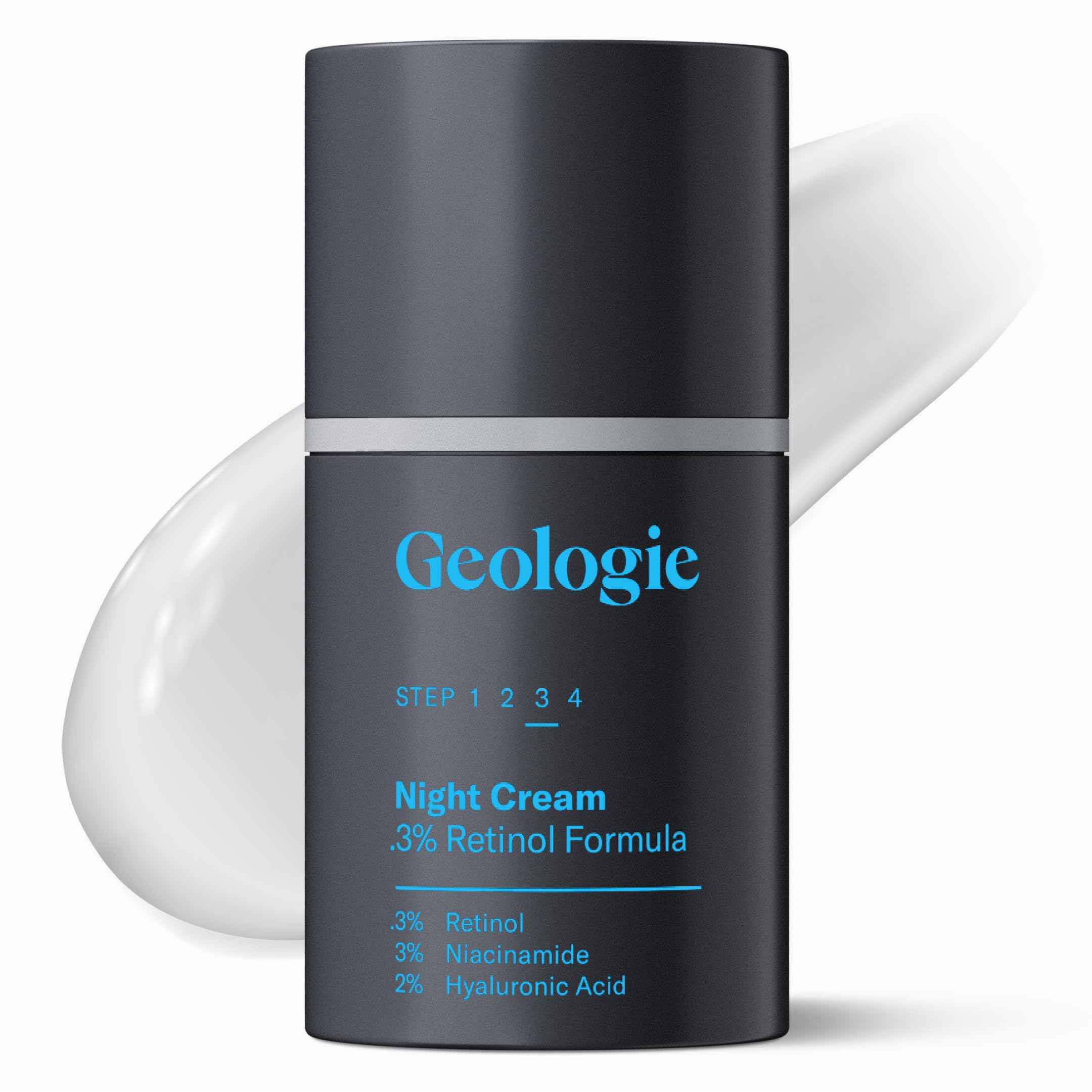 Geologie Retinol Anti-Aging Face Cream | Advanced .3% Retinol Formula for Effective Results | Reduce Fine Lines & Wrinkles | Protect & Repair Skin With Hyaluronic Acid & Niacinamide | For Men & Women