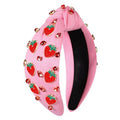 CEALXHENY Strawberry Headband for Women, Fruit A-Pink, Hair Accessory for Summer, Beach Vacation, Wedding, Party, One Size, 1 Count
