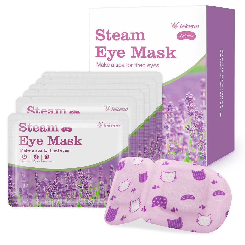 Jekeno Steam Eye Mask, 20 Packs Eye Masks for Dry Eyes, 40-60 Minutes Self Moist Warm Compress Heated Disposable Mask for Sleep, Spa Relaxing Trip Gifts, Travel Essentials for Women Men