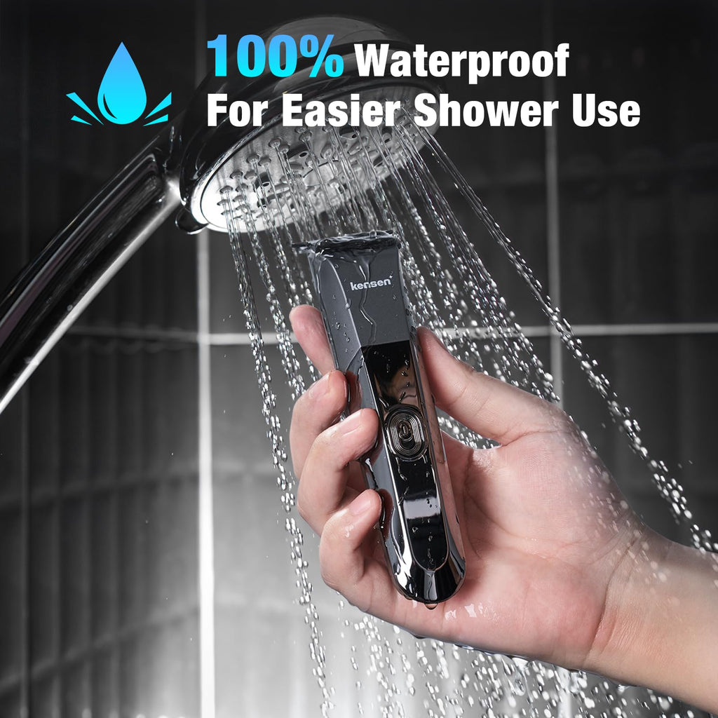 Body Hair Trimmer for Men,kensen Electric Groin & Pubic Hair Trimmer, Rechargeable Ball Shaver Groomer, Mens Body Groomer Kit for Privates, Waterproof, Cordless for Wet/Dry Use