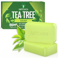 Natouch Soap Bar for Face & Body Wash, Medicated Bath Bar Soap for Jock Itch, Ringworm & Athlete's Foot with Tea Tree Oil, Foot Soap for Men & Women, 8 oz(Pack of 2)