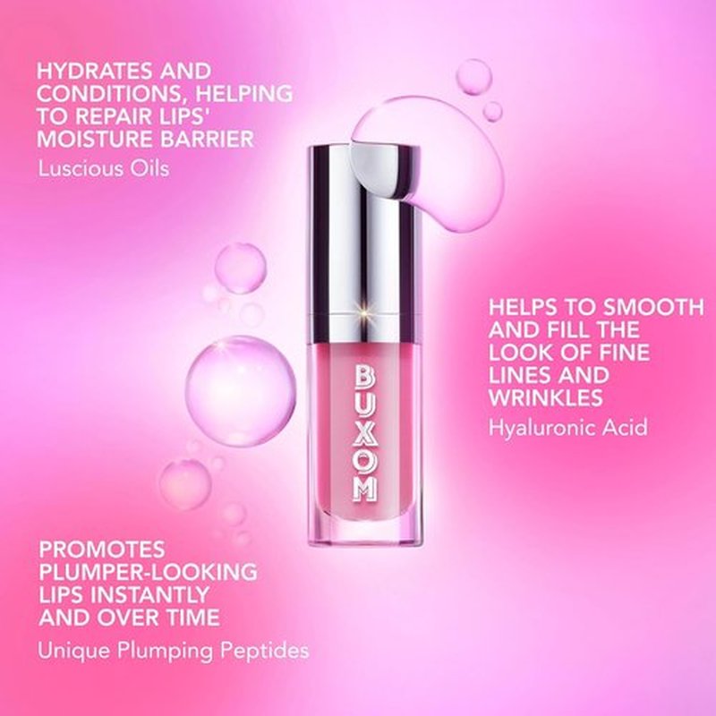 BUXOM Full-On Plumping Lip Oil - Nourishing Tinted Gloss with Juicy High-Shine Finish | Cruelty-Free