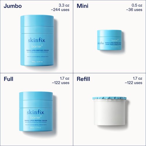 Skinfix Triple Lipid-Peptide Cream - 1.7 oz - Rich Face Moisturizer with Hyaluronic Acid - Hydrates & Restores Dry, Sensitive Skin - Non-Comedogenic, Fragrance Free, Vegan, Cruelty Free