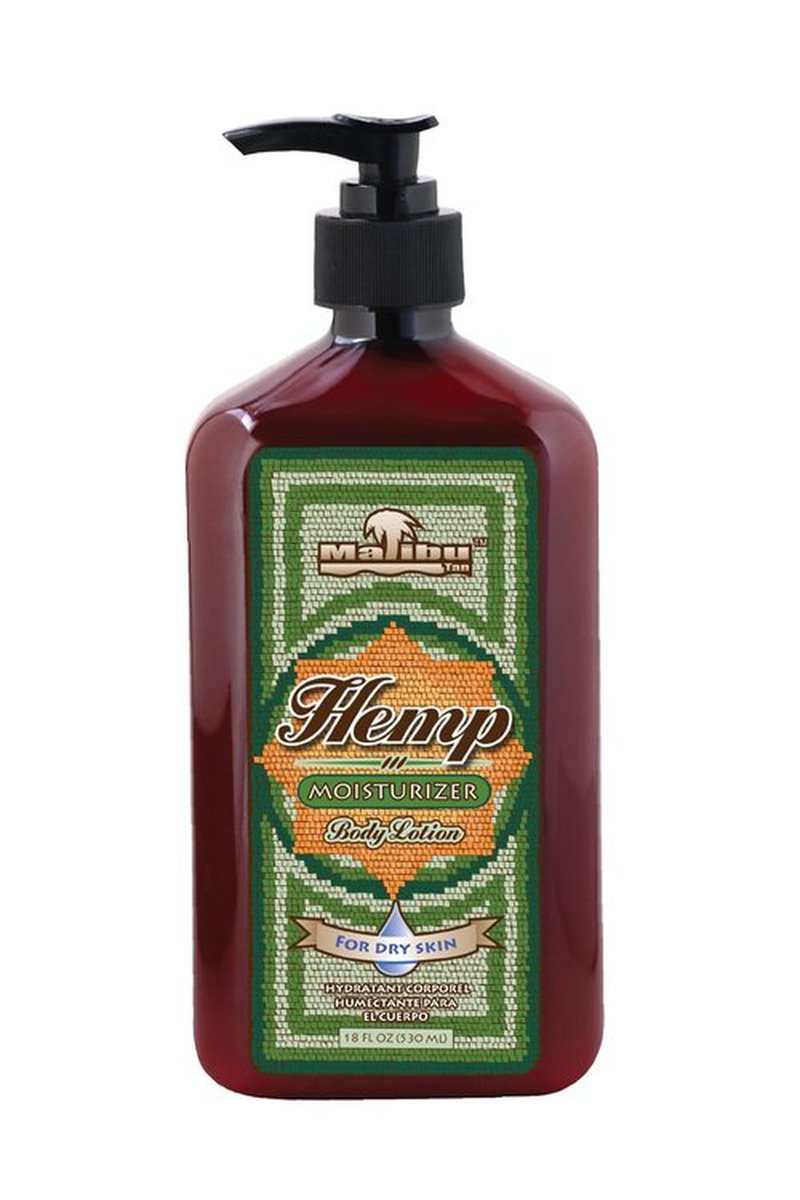 Malibu Tan Body Lotion for Dry Skin HEMP Moisturizer, 18 fl oz - NEW