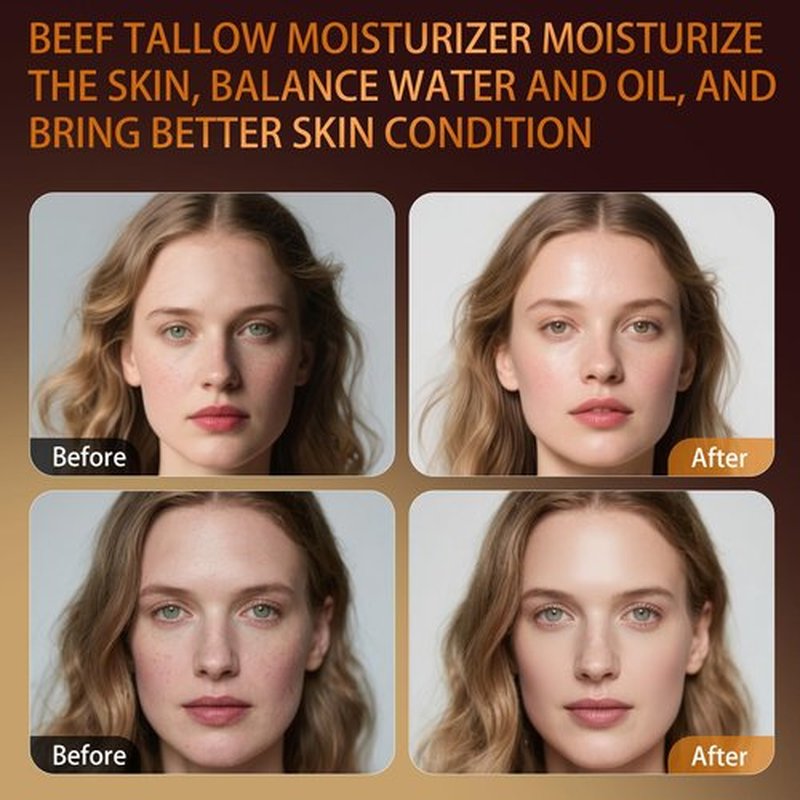 BNIFI Tallow and Honey Balm for Face Beef Tallow for Skin Organic Grass-Fed Beef Tallow Balm for Face Body Moisturizer (Citrus)