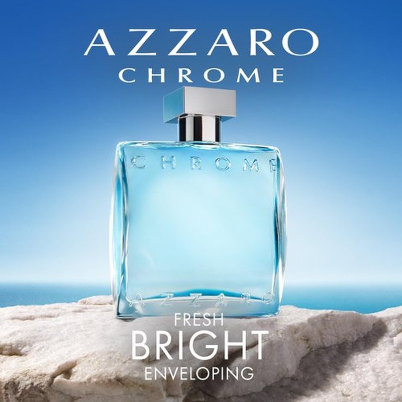 Azzaro Chrome Eau de Toilette | Fresh Aquatic Men's Cologne - Citrus & Woody Notes - Perfect for Everyday Wear