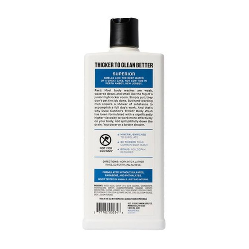 Duke Cannon Supply Co. THICK High-Viscosity Body Wash for Men THICK IN A BOX Variety 3 Pack - Premium Ingredients, Plant-Based Thickeners, Superior Lather, Natural Exfoliate, 17.5 Fl Oz (3 Pack)