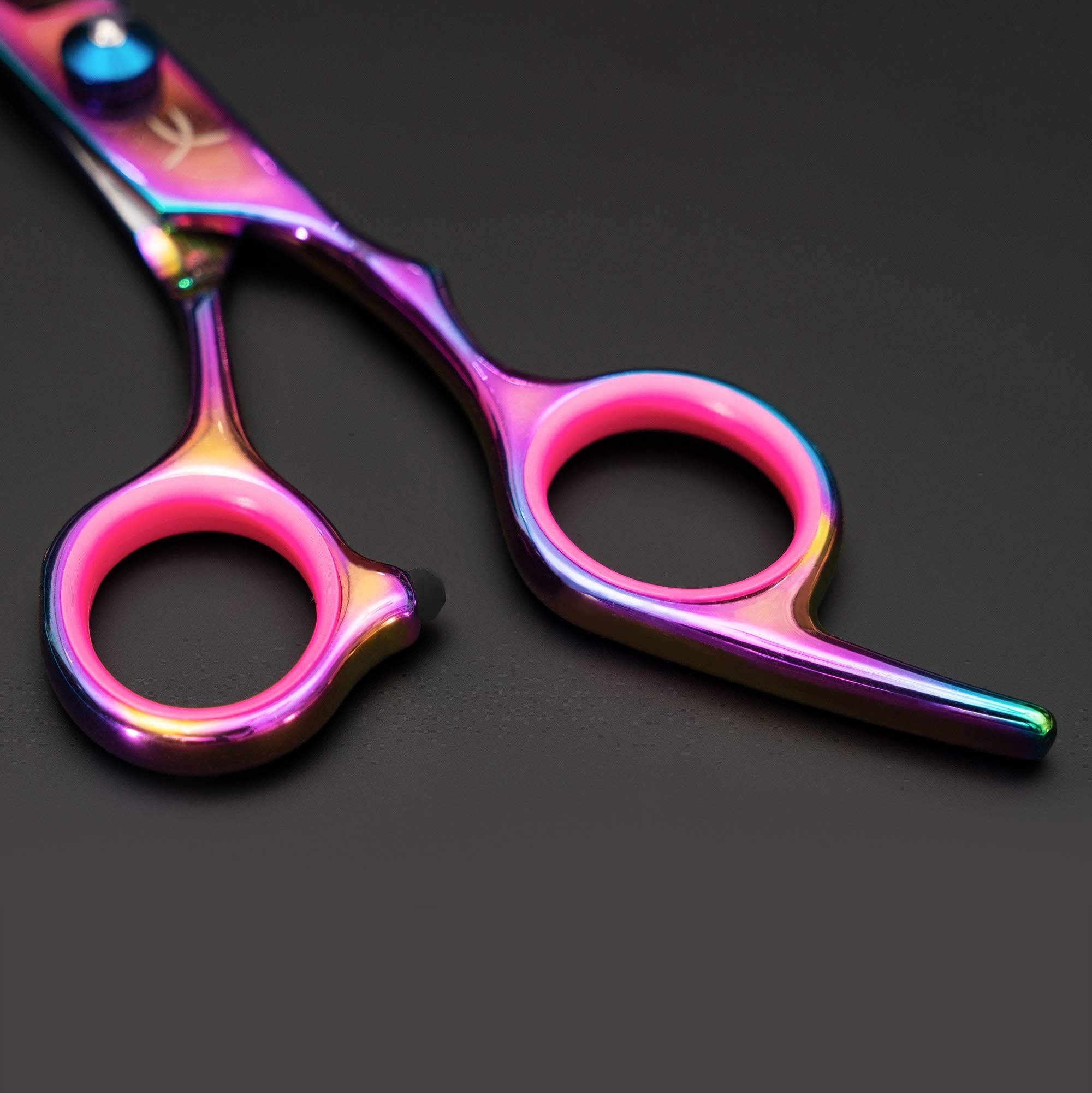 FARRAY Hair Cutting Scissors Thinning Shears，6.5 Inch Professional Stainless Steel Barber Hair Scissors，for Both Salon and Home Use (Aurora color)
