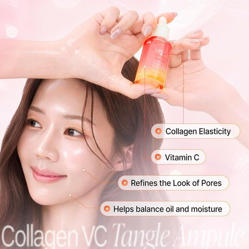 I.st Collagen VC Bounce Ampoule - Korean Face Serum with Vitamin C for Hydration | 1.01 Fl Oz