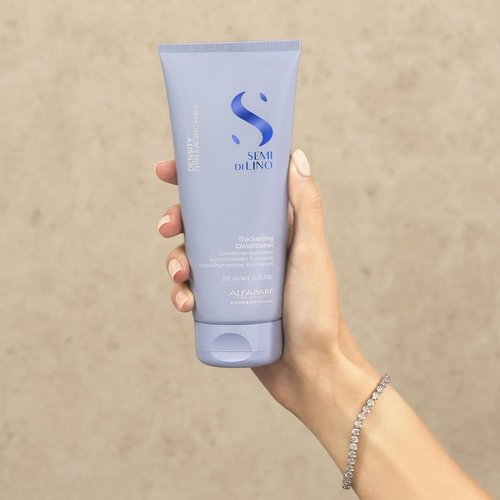 ALFAPARF MILANO Semi Di Lino Density Thickening Conditioner - Peptides & Amino Acids for Fine Hair - Adds Volume & Softness