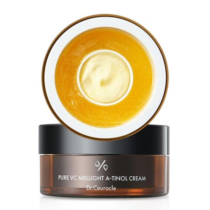 Dr.Ceuracle Pure Vitamin C Mellight A-Tinol Cream - Vitalizing Dual Moisturizer with Double Vitamins, Panthenol, Ceramide for Healthy Radiant Skin (70 g / 2.46 oz.)