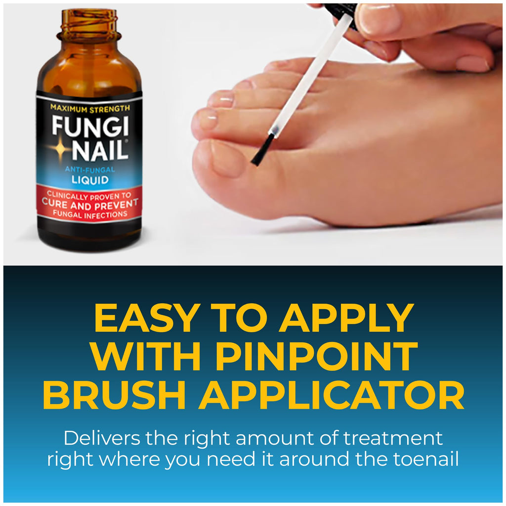 Fungi-Nail Anti-Fungal Liquid Solution, Kills Toe Fungus and Tolnaftate & Clincially Proven to Cure and Prevent Fungal Infections, 1 Oz (Pack of 1)