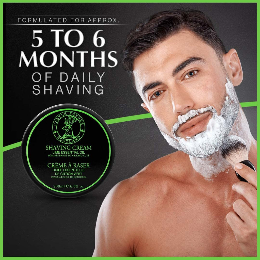 Castle Forbes Lime Oil Shaving Cream, 6.8 fl. oz.