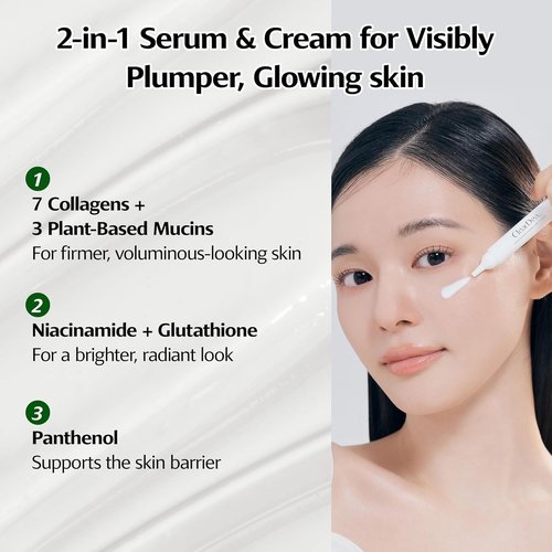 Mucin Collagen Voluming Ampoule Moisturizer - Deep Hydrating Face Cream for Glowing Skin | 0.14 Fl Oz x 5ea