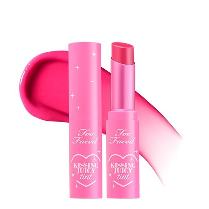 Too Faced Kissing Juicy Tint Lip Balm - Hydrating, Long-Lasting Lip Stain for Vibrant Color & Shine, 0.10 Ounce