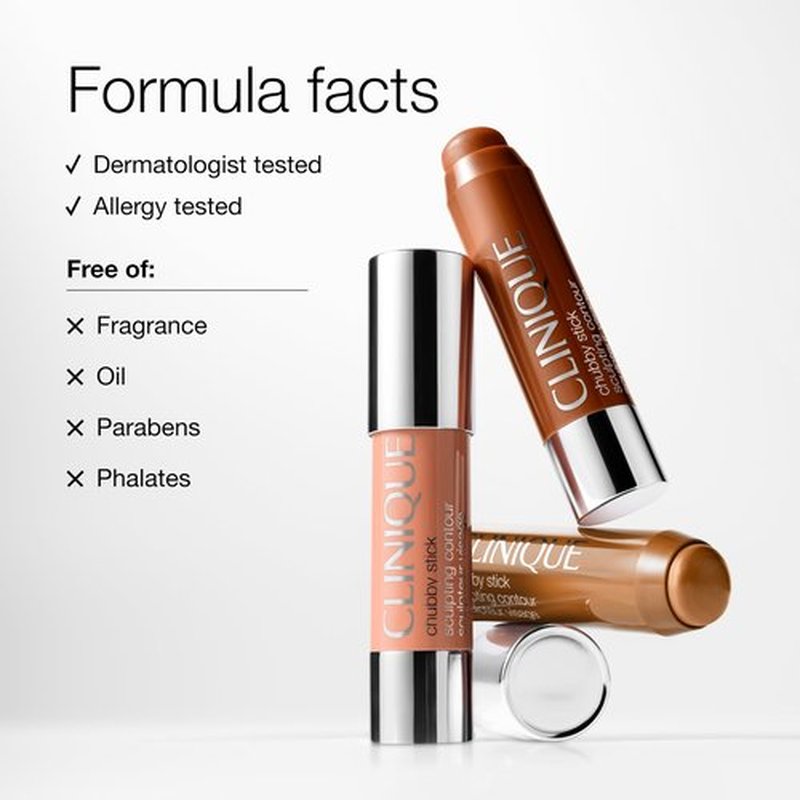 Clinique Chubby Stick Sculpting Contour For All Skin Types | Cream Formula | Buildable Dimension | Natural Matte Finish, Really Rich