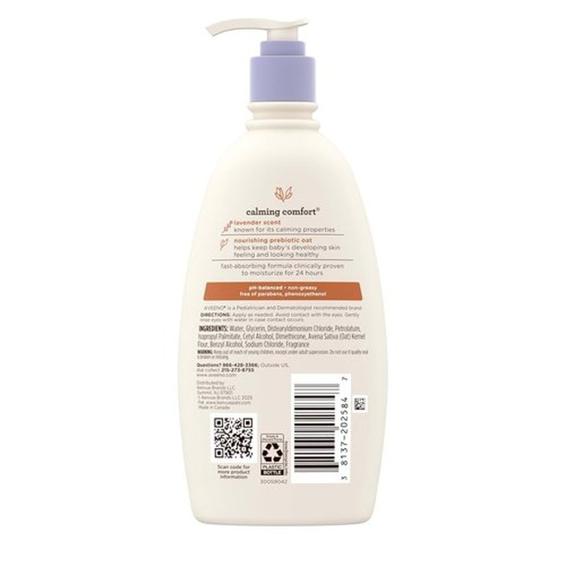 Aveeno Baby Calming Comfort Moisturizing Body Lotion - Relaxing Lavender & Vanilla, 12 Fl. Oz