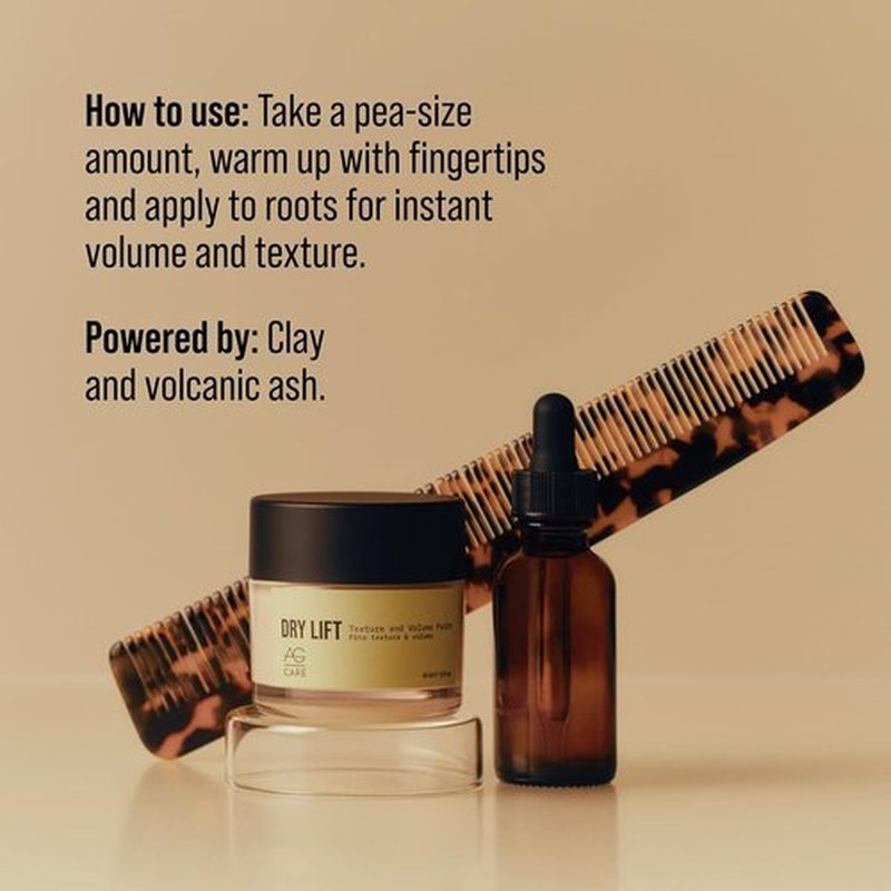 AG Care Natural Dry Lift Texture Paste - Boost Volume & Texture for All Hair Types | 3.4 oz