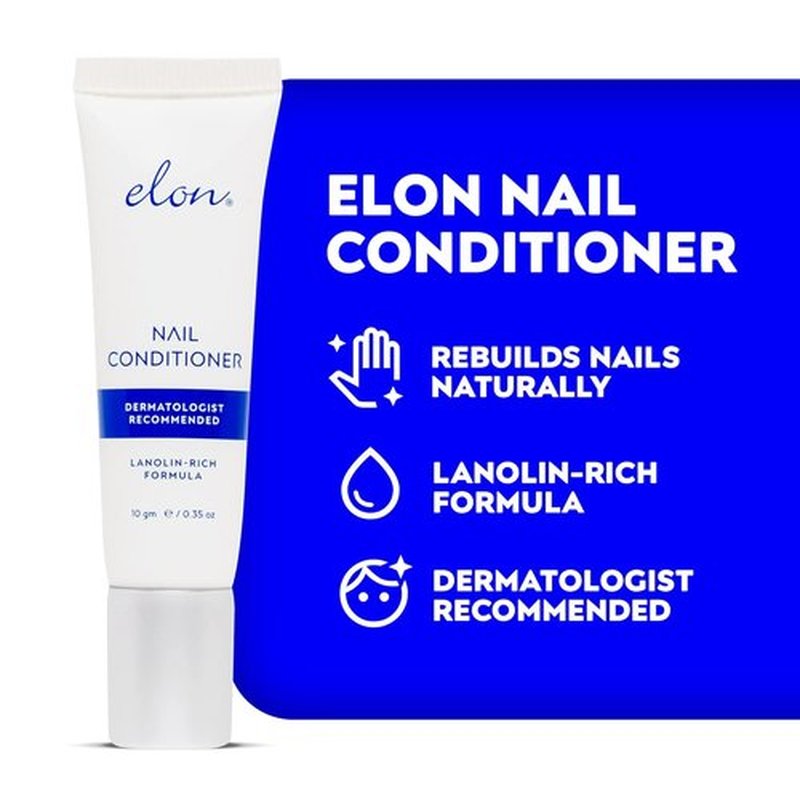 Elon Nail Conditioner - Lanolin-Rich Formula Strengthens & Protects Brittle Nails | 10g Tube