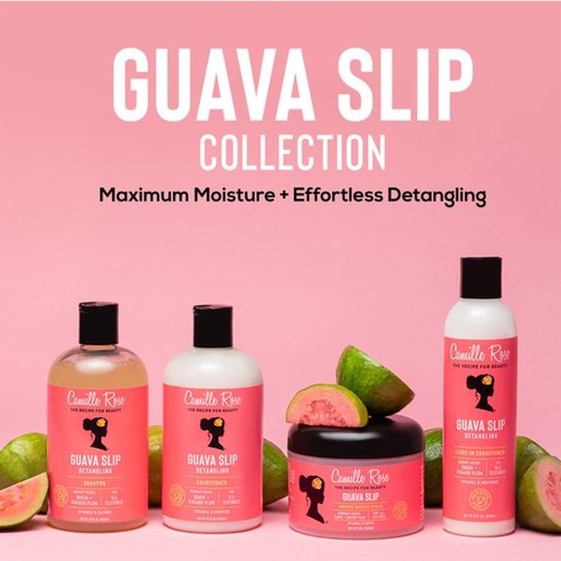 Camille Rose Guava Slip Detangling Conditioner, with Guava, Kakadu Plum and Soursop to Detangle, Condition and Revive, for All Hair Textures, 12 fl oz