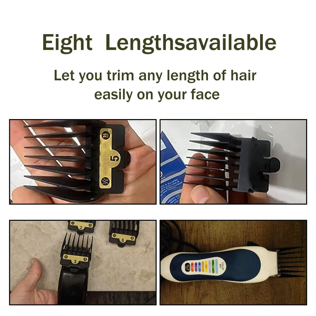 Zafina-UP 8pcs Clipper Guards for BaBylissPRO Barberology FX870, FX880, FX825, and FX673 Clippers, Trimmer Replacement Guards 8 Length (1/16, 1/8, 3/16, 1/4, 3/8, 1/2, 5/8, 3/4inch)