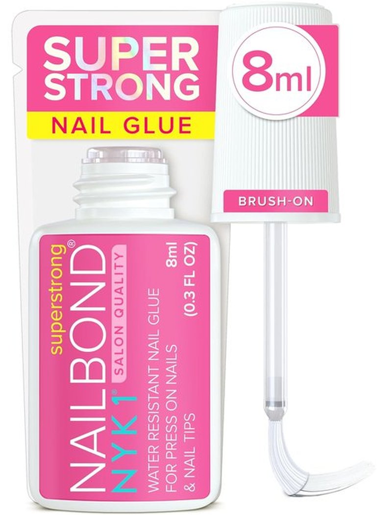 NYK1 NailBond - Super Strong Nail Glue for Press On Nails & Acrylics | Long Lasting, Mess-Free 8ml