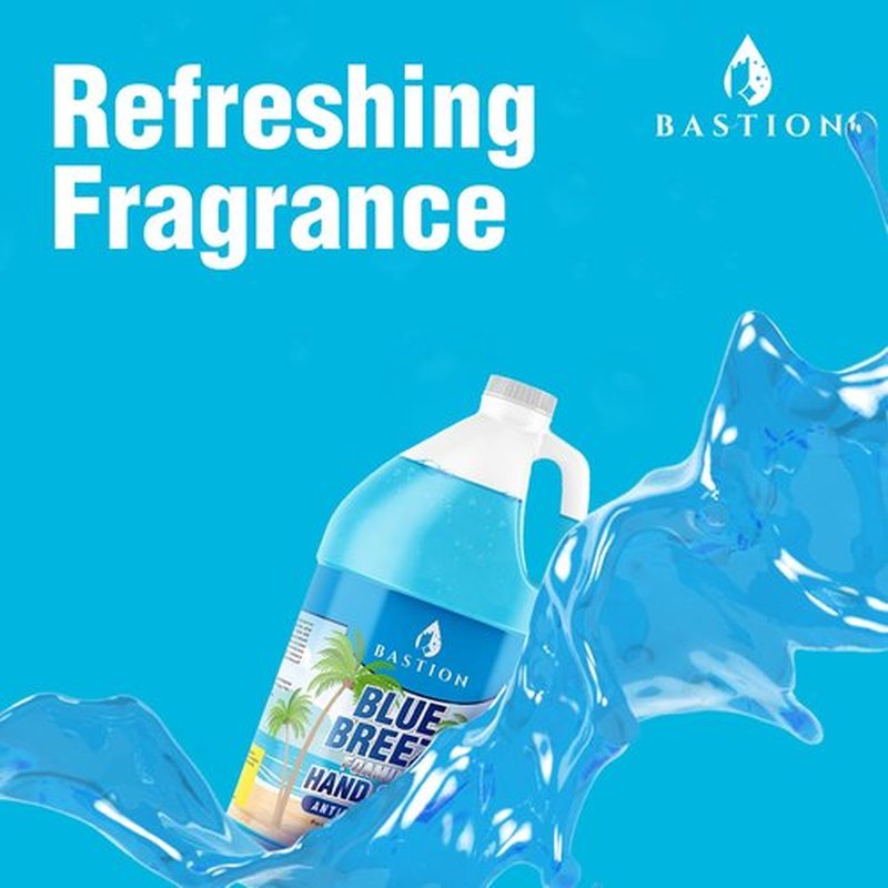 Bastion Blue Breeze Antibacterial Foaming Hand Soap - 1 Gallon Refill | Rich Lather & Moisturizing Formula