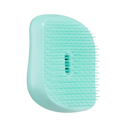 Tangle Teezer | Compact Styler Detangling Hairbrush | Travel-Friendly with Protective Cover | Teal Matte Chrome