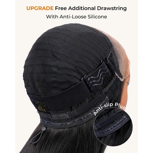 Ali Pearl Straight Wigs Human Hair Pre Cut 8x6 HD Straight Lace Front Wigs Ready To Wear Glueless Wigs Human Hair With Drawstring Pre Plucked M Hairline Wigs For Black Woman 14 Inch