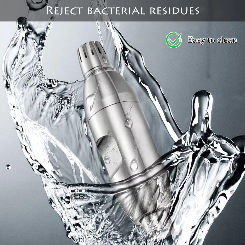 Nose Hair Trimmer for Manual, Battery-Free, Stainless, Waterproof, Painless